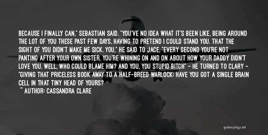 Cassandra Clare Quotes: Because I Finally Can, Sebastian Said. You've No Idea What It's Been Like, Being Around The Lot Of You These