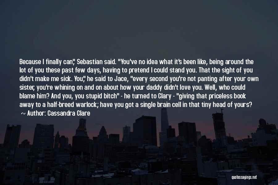 Cassandra Clare Quotes: Because I Finally Can, Sebastian Said. You've No Idea What It's Been Like, Being Around The Lot Of You These