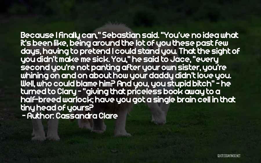 Cassandra Clare Quotes: Because I Finally Can, Sebastian Said. You've No Idea What It's Been Like, Being Around The Lot Of You These