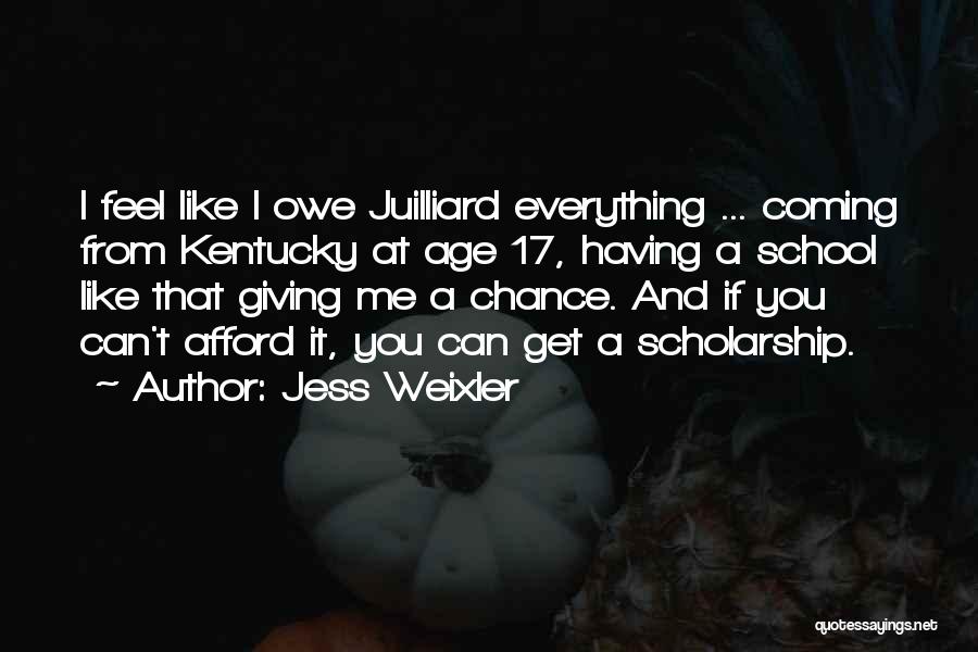 Jess Weixler Quotes: I Feel Like I Owe Juilliard Everything ... Coming From Kentucky At Age 17, Having A School Like That Giving