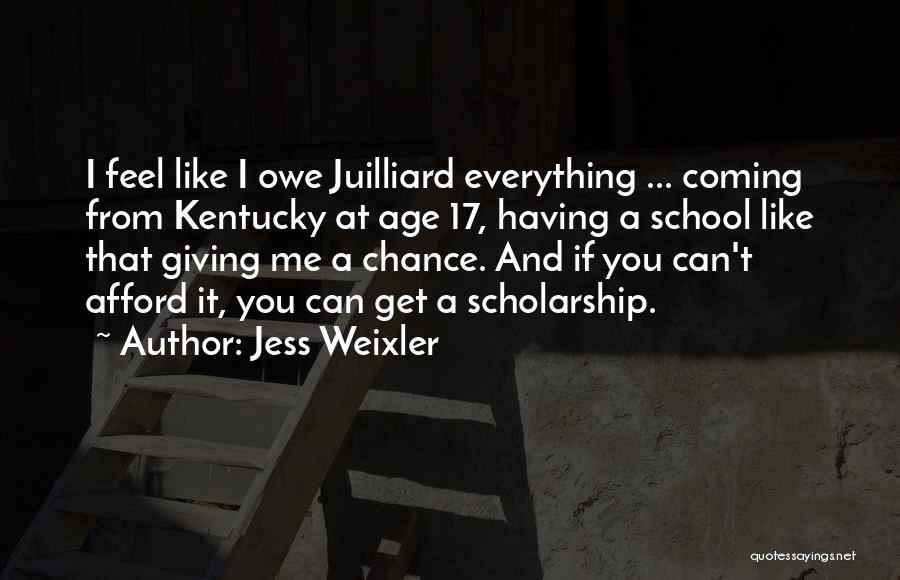 Jess Weixler Quotes: I Feel Like I Owe Juilliard Everything ... Coming From Kentucky At Age 17, Having A School Like That Giving
