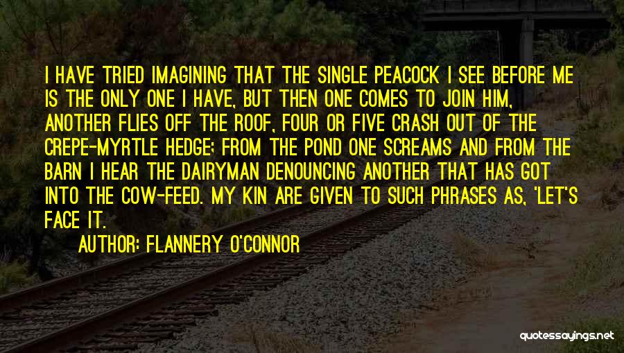 Flannery O'Connor Quotes: I Have Tried Imagining That The Single Peacock I See Before Me Is The Only One I Have, But Then