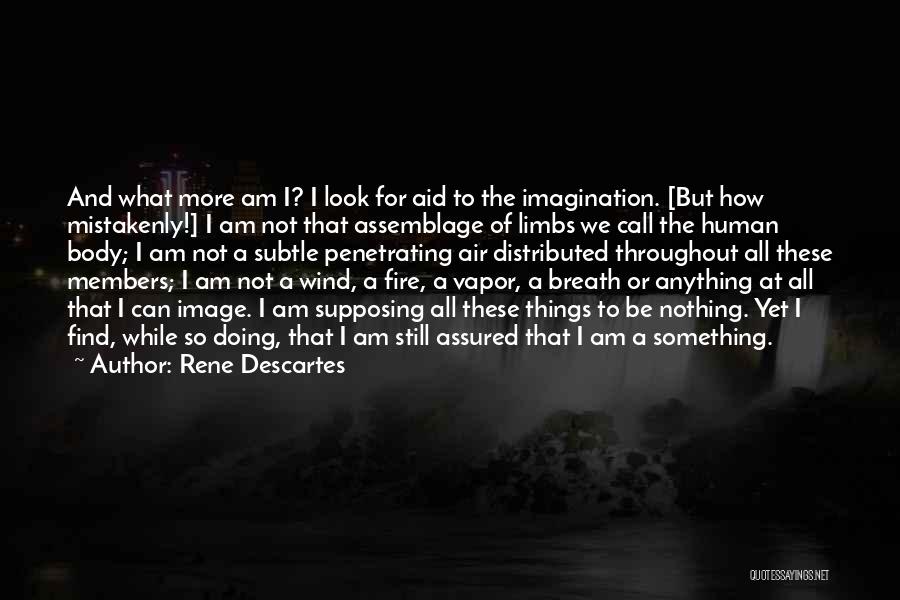 Rene Descartes Quotes: And What More Am I? I Look For Aid To The Imagination. [but How Mistakenly!] I Am Not That Assemblage