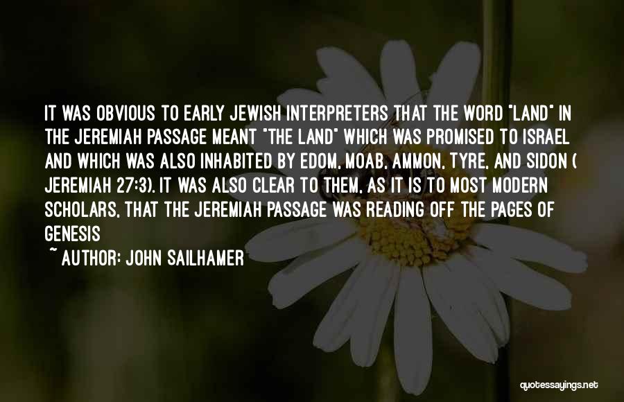 3-7 Word Quotes By John Sailhamer