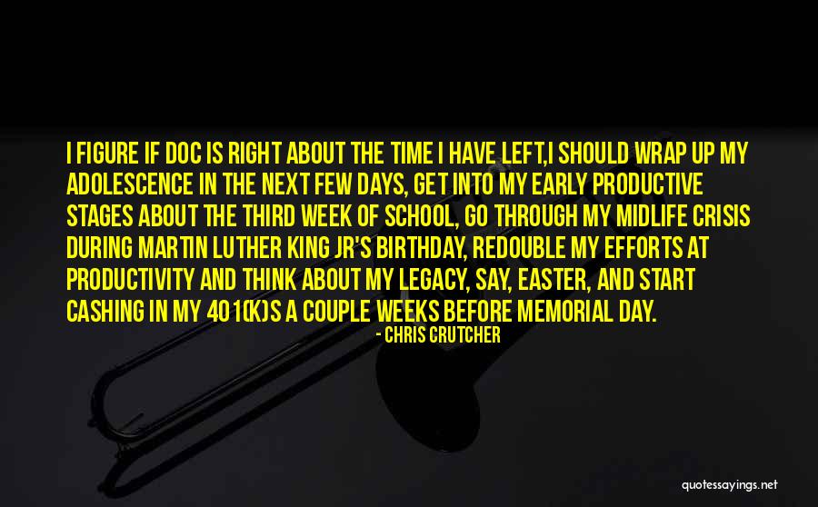 3 More Days Till My Birthday Quotes By Chris Crutcher 3 More Days Till My Birthday Quotes By Chris Crutcher