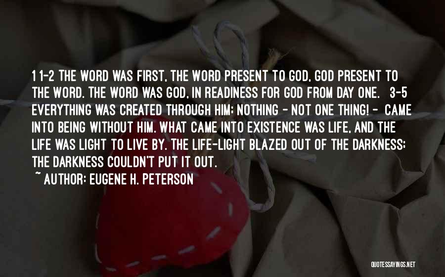 3 Word God Quotes By Eugene H. Peterson