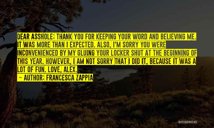 3 Word Thank You Quotes By Francesca Zappia
