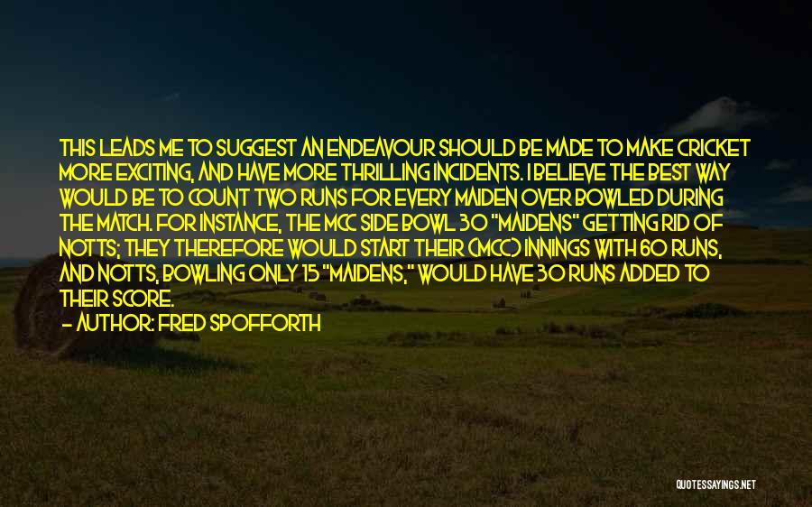 30 Best Quotes By Fred Spofforth