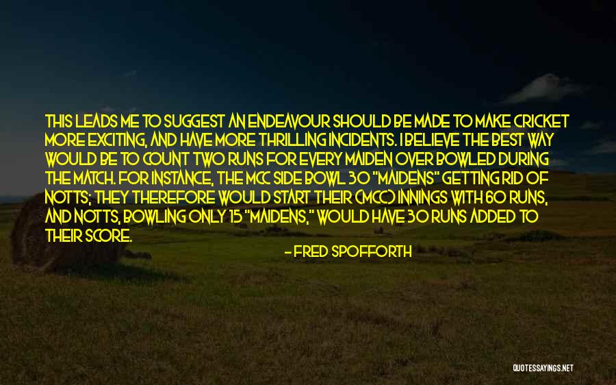 30 Best Quotes By Fred Spofforth