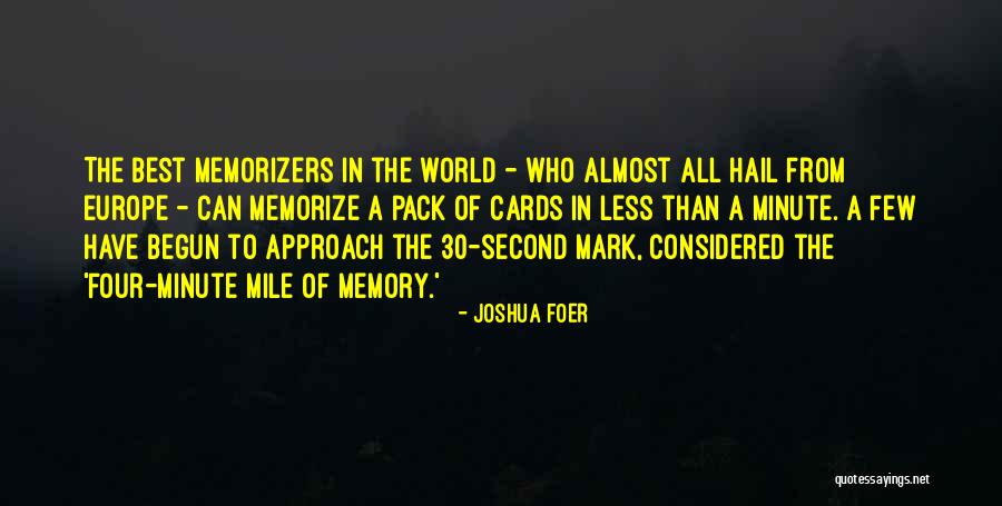 30 Best Quotes By Joshua Foer