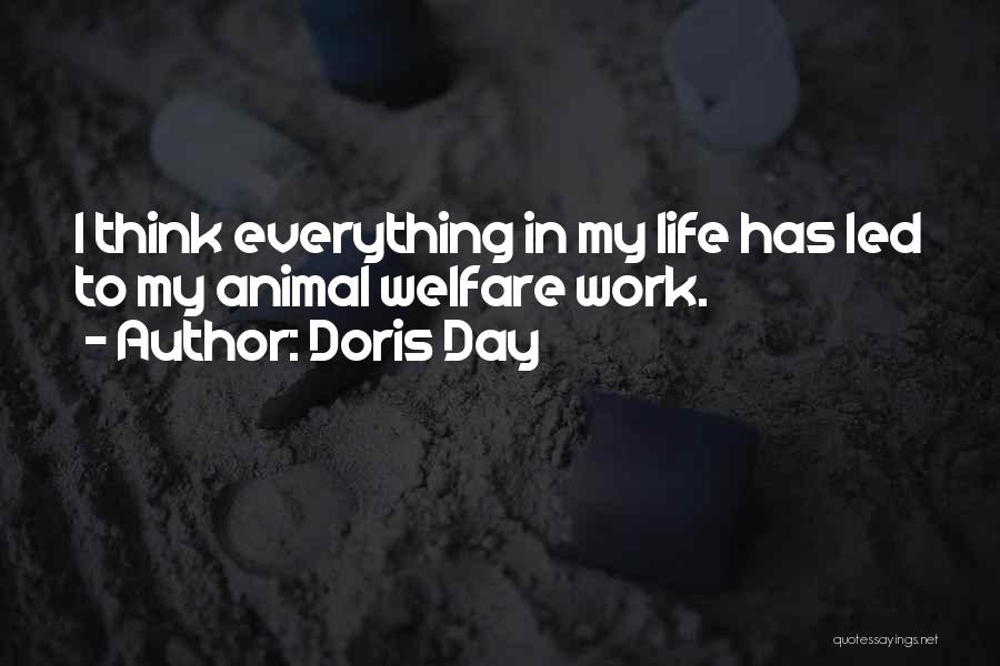 Doris Day Quotes: I Think Everything In My Life Has Led To My Animal Welfare Work.