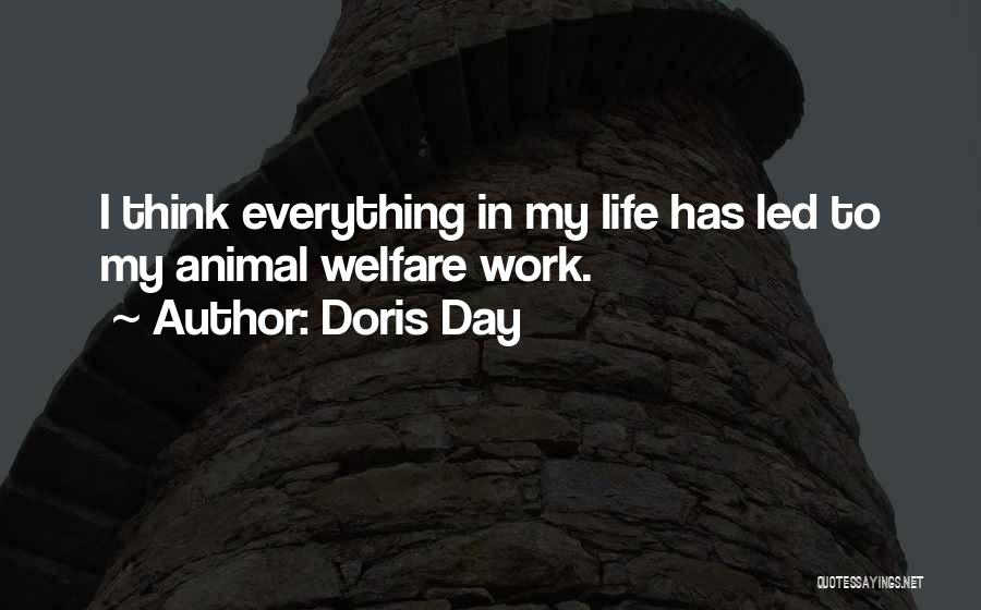 Doris Day Quotes: I Think Everything In My Life Has Led To My Animal Welfare Work.