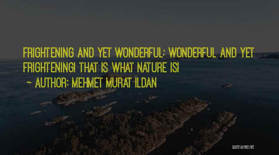Mehmet Murat Ildan Quotes: Frightening And Yet Wonderful; Wonderful And Yet Frightening! That Is What Nature Is!