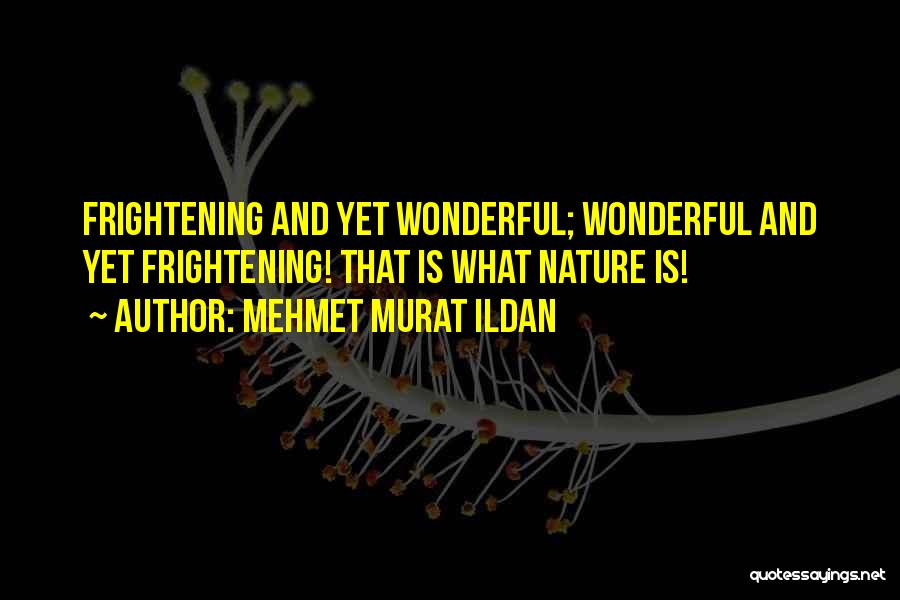 Mehmet Murat Ildan Quotes: Frightening And Yet Wonderful; Wonderful And Yet Frightening! That Is What Nature Is!