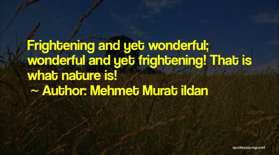 Mehmet Murat Ildan Quotes: Frightening And Yet Wonderful; Wonderful And Yet Frightening! That Is What Nature Is!