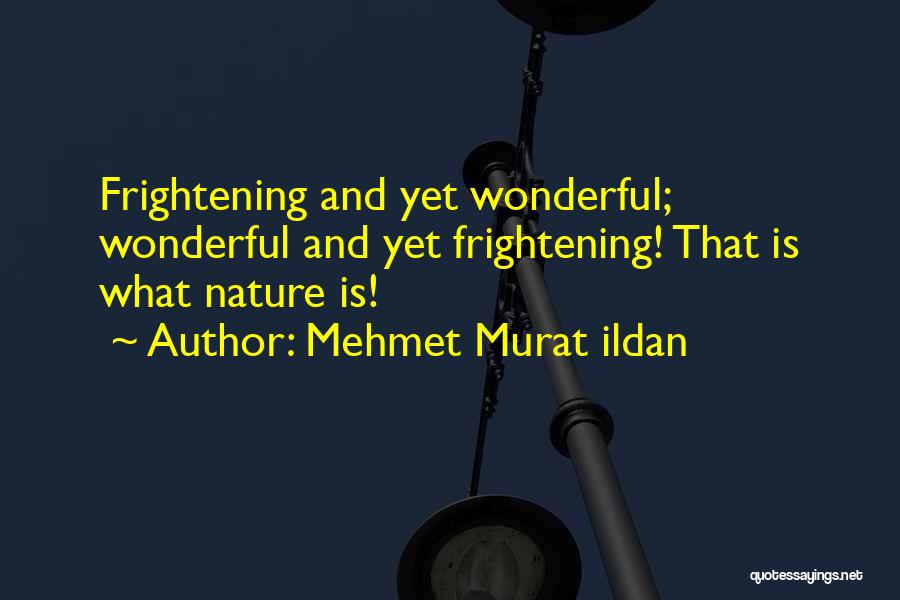Mehmet Murat Ildan Quotes: Frightening And Yet Wonderful; Wonderful And Yet Frightening! That Is What Nature Is!