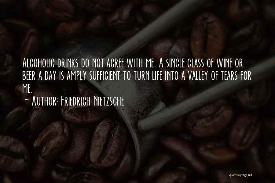 Friedrich Nietzsche Quotes: Alcoholic Drinks Do Not Agree With Me. A Single Glass Of Wine Or Beer A Day Is Amply Sufficient To