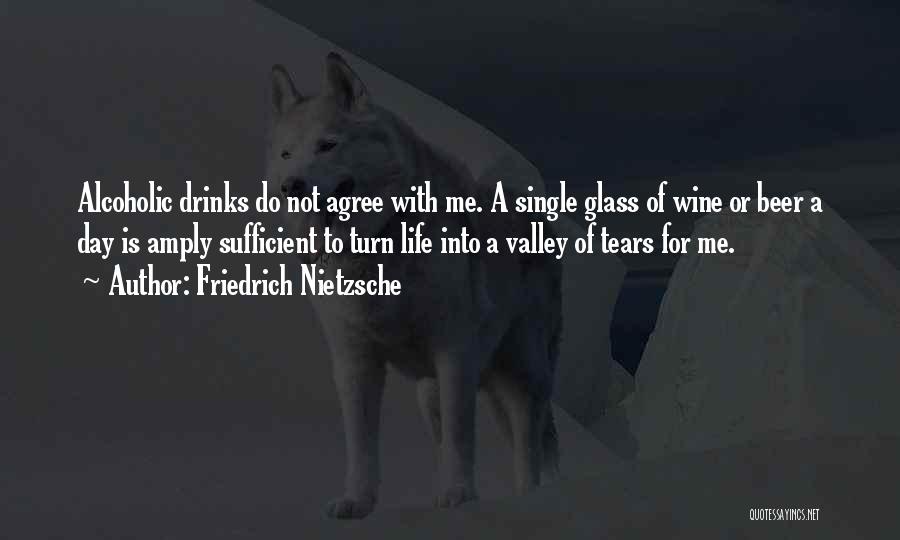 Friedrich Nietzsche Quotes: Alcoholic Drinks Do Not Agree With Me. A Single Glass Of Wine Or Beer A Day Is Amply Sufficient To