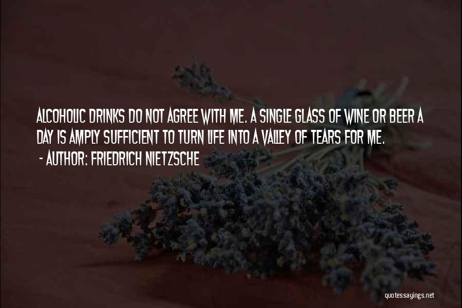 Friedrich Nietzsche Quotes: Alcoholic Drinks Do Not Agree With Me. A Single Glass Of Wine Or Beer A Day Is Amply Sufficient To