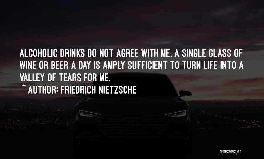 Friedrich Nietzsche Quotes: Alcoholic Drinks Do Not Agree With Me. A Single Glass Of Wine Or Beer A Day Is Amply Sufficient To