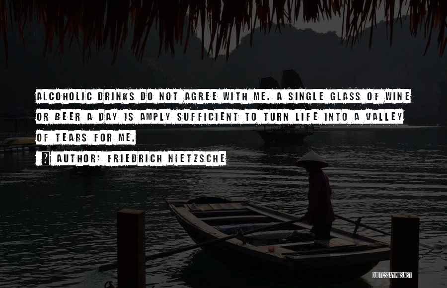 Friedrich Nietzsche Quotes: Alcoholic Drinks Do Not Agree With Me. A Single Glass Of Wine Or Beer A Day Is Amply Sufficient To