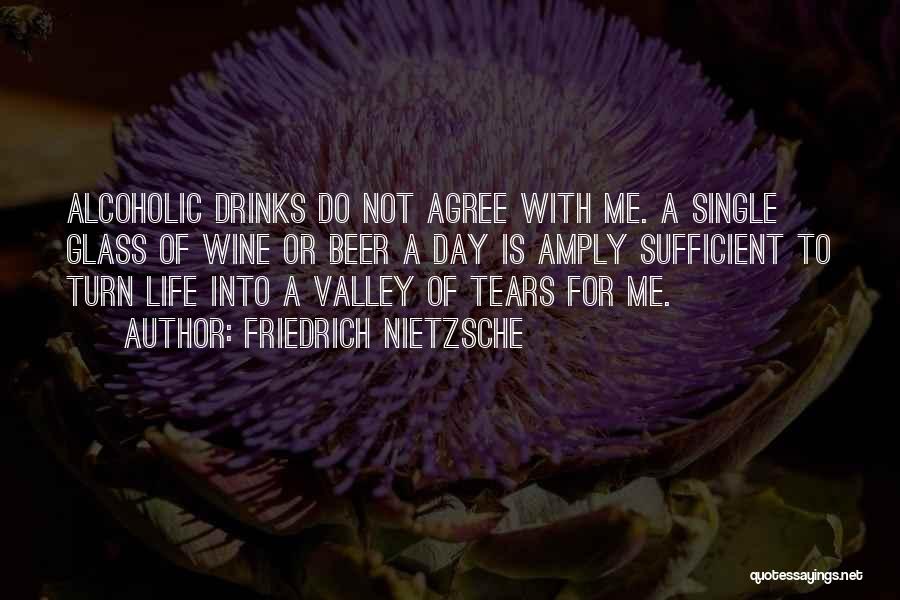 Friedrich Nietzsche Quotes: Alcoholic Drinks Do Not Agree With Me. A Single Glass Of Wine Or Beer A Day Is Amply Sufficient To