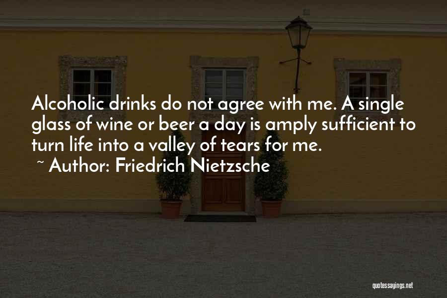 Friedrich Nietzsche Quotes: Alcoholic Drinks Do Not Agree With Me. A Single Glass Of Wine Or Beer A Day Is Amply Sufficient To