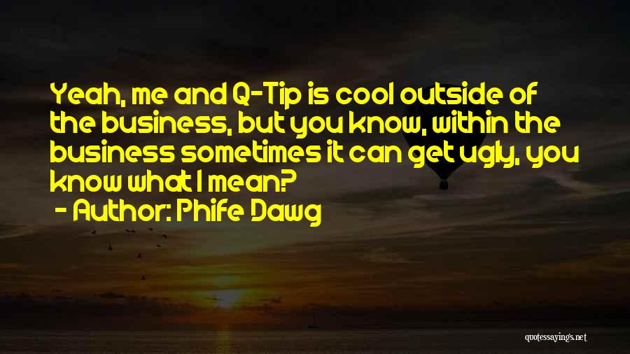 Phife Dawg Quotes: Yeah, Me And Q-tip Is Cool Outside Of The Business, But You Know, Within The Business Sometimes It Can Get