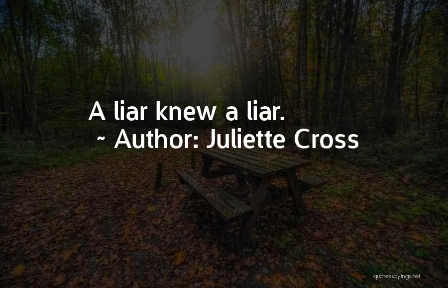 Juliette Cross Quotes: A Liar Knew A Liar.