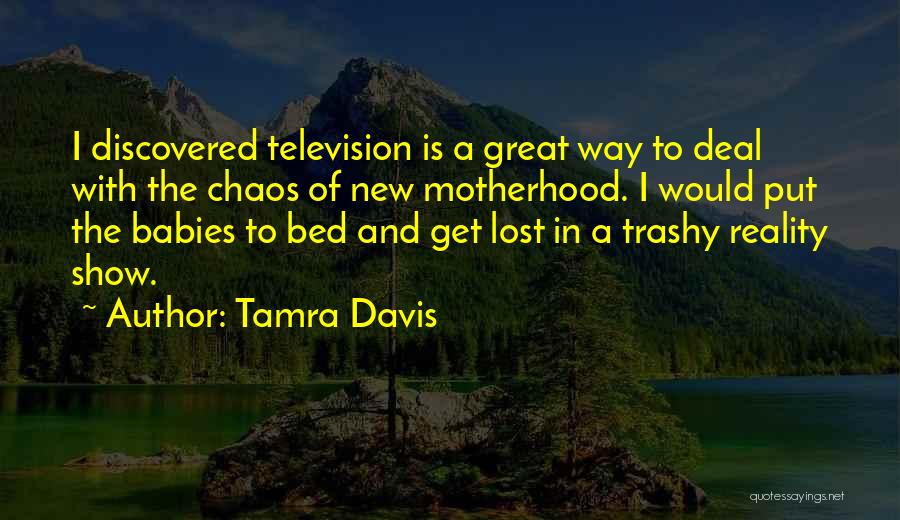 Tamra Davis Quotes: I Discovered Television Is A Great Way To Deal With The Chaos Of New Motherhood. I Would Put The Babies