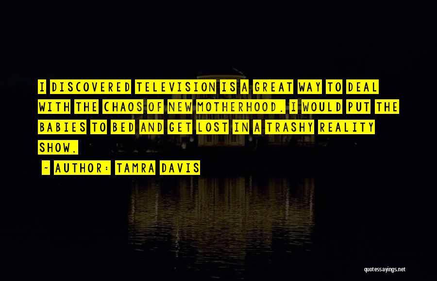 Tamra Davis Quotes: I Discovered Television Is A Great Way To Deal With The Chaos Of New Motherhood. I Would Put The Babies