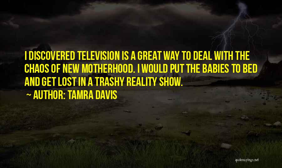 Tamra Davis Quotes: I Discovered Television Is A Great Way To Deal With The Chaos Of New Motherhood. I Would Put The Babies