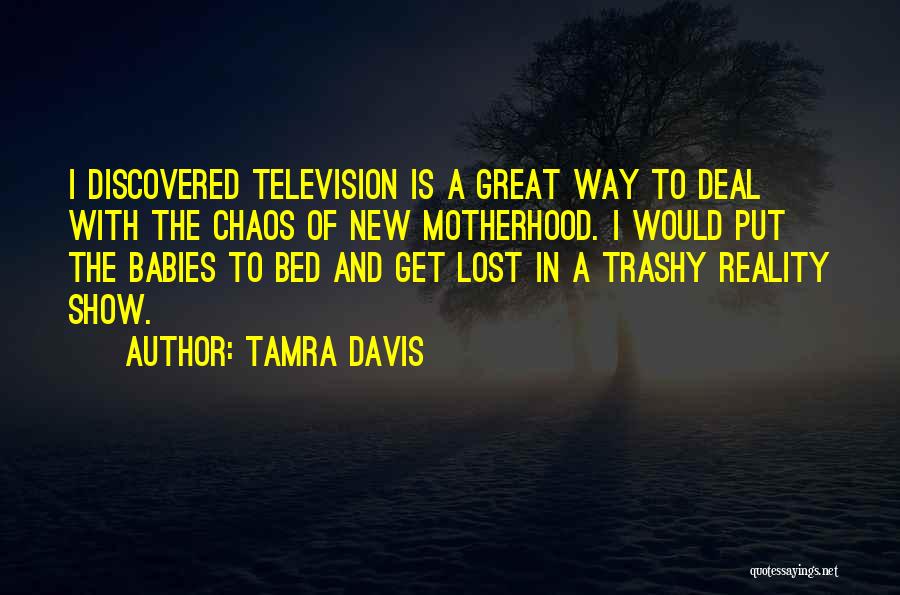 Tamra Davis Quotes: I Discovered Television Is A Great Way To Deal With The Chaos Of New Motherhood. I Would Put The Babies