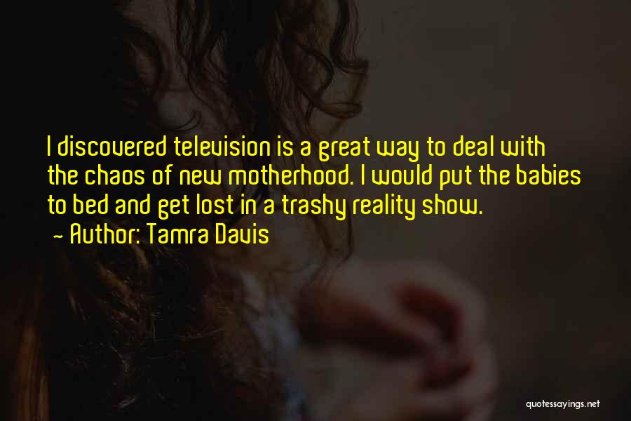 Tamra Davis Quotes: I Discovered Television Is A Great Way To Deal With The Chaos Of New Motherhood. I Would Put The Babies