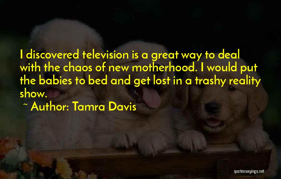 Tamra Davis Quotes: I Discovered Television Is A Great Way To Deal With The Chaos Of New Motherhood. I Would Put The Babies