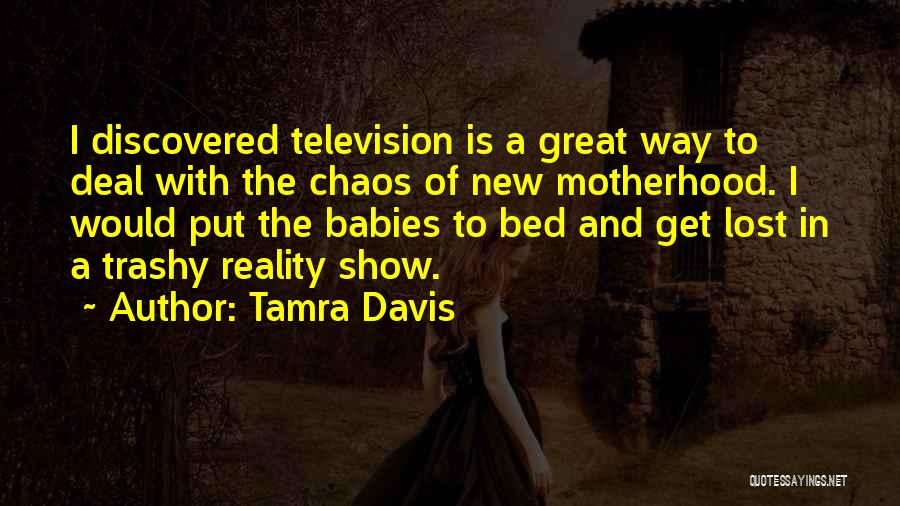 Tamra Davis Quotes: I Discovered Television Is A Great Way To Deal With The Chaos Of New Motherhood. I Would Put The Babies