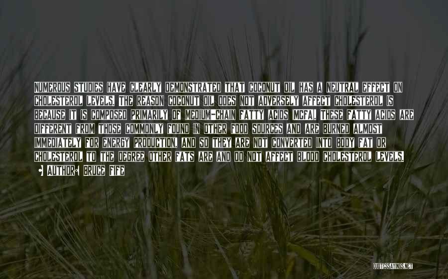 Bruce Fife Quotes: Numerous Studies Have Clearly Demonstrated That Coconut Oil Has A Neutral Effect On Cholesterol Levels. The Reason Coconut Oil Does