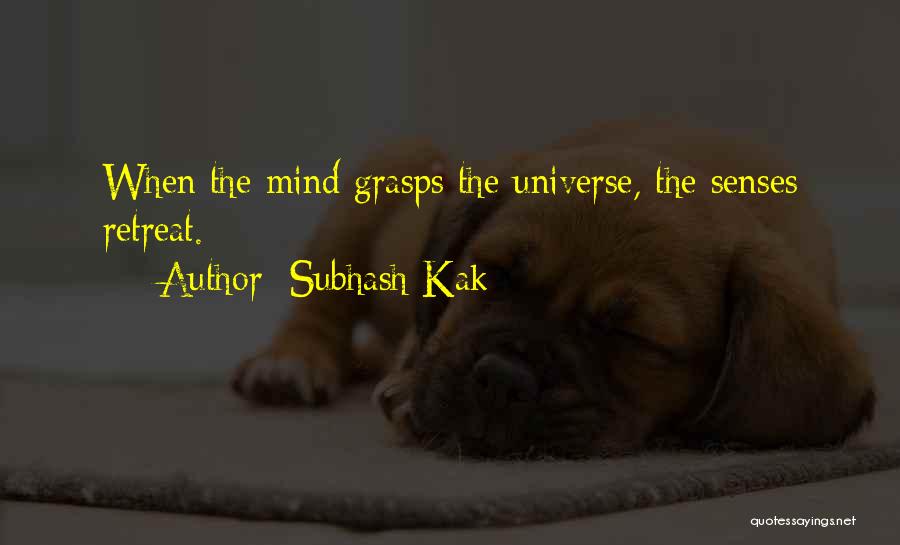 Subhash Kak Quotes: When The Mind Grasps The Universe, The Senses Retreat.