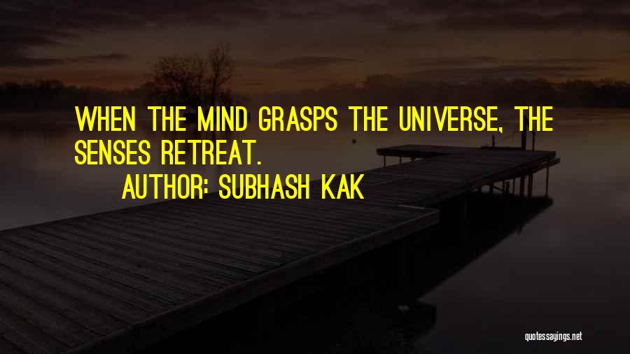 Subhash Kak Quotes: When The Mind Grasps The Universe, The Senses Retreat.