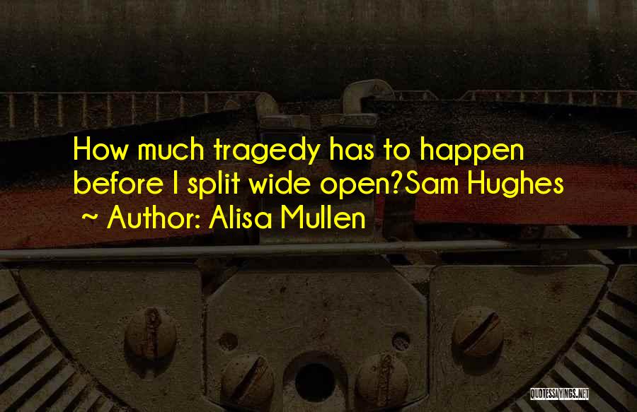 Alisa Mullen Quotes: How Much Tragedy Has To Happen Before I Split Wide Open?sam Hughes