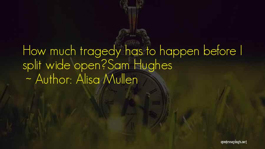 Alisa Mullen Quotes: How Much Tragedy Has To Happen Before I Split Wide Open?sam Hughes