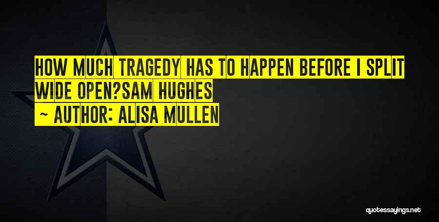 Alisa Mullen Quotes: How Much Tragedy Has To Happen Before I Split Wide Open?sam Hughes