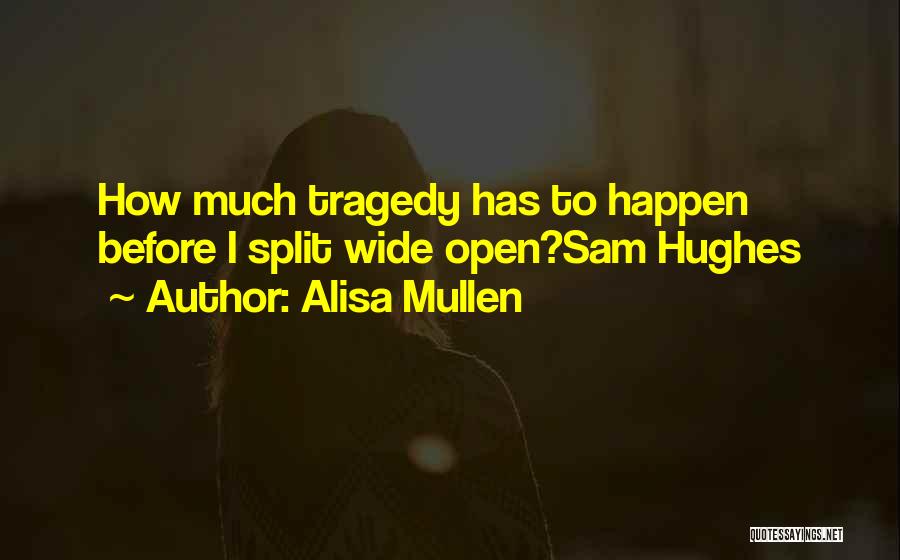 Alisa Mullen Quotes: How Much Tragedy Has To Happen Before I Split Wide Open?sam Hughes