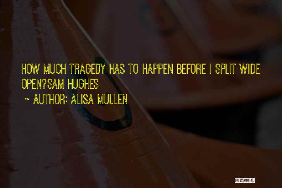 Alisa Mullen Quotes: How Much Tragedy Has To Happen Before I Split Wide Open?sam Hughes