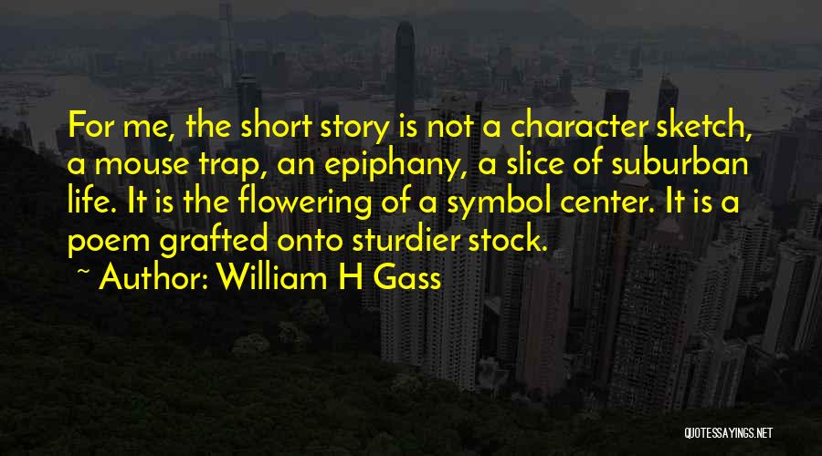 William H Gass Quotes: For Me, The Short Story Is Not A Character Sketch, A Mouse Trap, An Epiphany, A Slice Of Suburban Life.