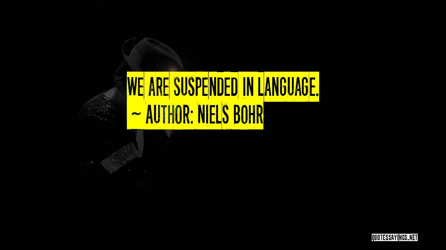 Niels Bohr Quotes: We Are Suspended In Language.