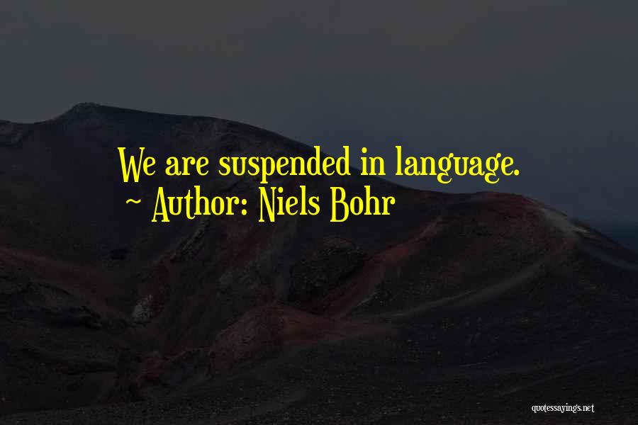 Niels Bohr Quotes: We Are Suspended In Language.