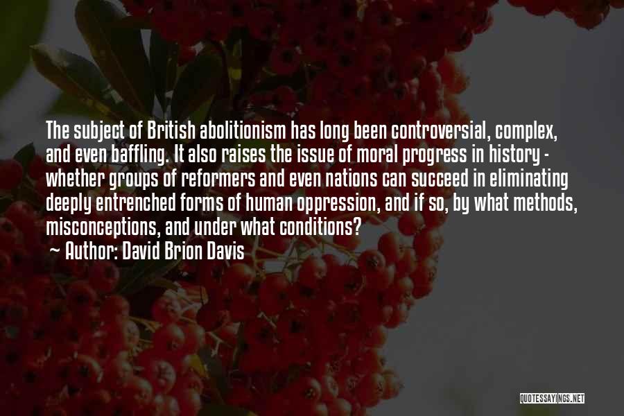 David Brion Davis Quotes: The Subject Of British Abolitionism Has Long Been Controversial, Complex, And Even Baffling. It Also Raises The Issue Of Moral