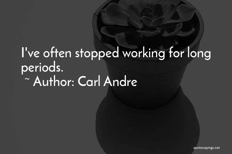 Carl Andre Quotes: I've Often Stopped Working For Long Periods.