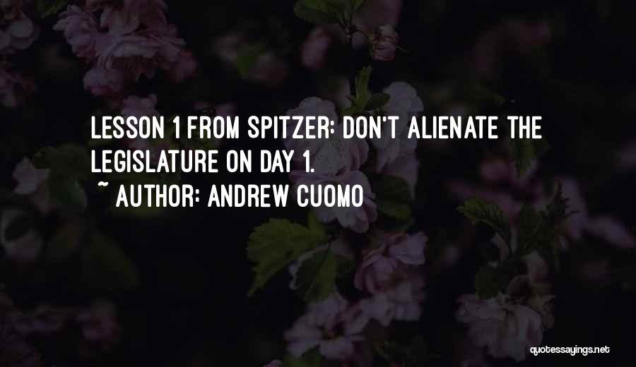 Andrew Cuomo Quotes: Lesson 1 From Spitzer: Don't Alienate The Legislature On Day 1.